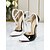 baratos Festa da Vida Noturna-Sapatos femininos de couro envernizado vermelho e preto, bico fino, salto agulha com tira transparente no tornozelo - sapatos sensuais para festa noturna e natal