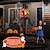 economico Halloween-Decorazione animata di Halloween, 1 pezzo di clown urlante attivato dal sensore di movimento in gabbia con occhi luminosi, spettrale oggetto di scena fantasma prigioniero per decorazioni da