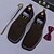 baratos Mocassins de couro premium-mocassins masculinos de camurça e couro bovino - sapatos sociais casuais clássicos para uso profissional e formal