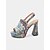 cheap Nightlife Party-Women&#039;s Red Tartan Platform Heeled Sandals - Peep Toe Chunky High Heels for Nightlife and Christmas Holiday Parties