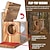 cheap Camping Equipment-Squirrel Feeder, Wall Mounted Wooden Sturdy Structure Backyard Squirrel Canteen, Damp Proof Outdoor Log Squirrel Feeding Box for Garden, Tree