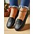 voordelige Damesinstappers &amp; loafers-Dames Instappers Klassieke instappers Zachte schoenen Comfortabele schoenen Kerstmis Dagelijks Moederdag Platte hak Ronde Teen Klassiek Casual Comfortabel Imitatieleer Leegloper Zilver Donker Bruin