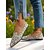 billige Slip-ons og loafers til kvinner-Røde, spisse, flate damesko – elegante slip-on loafers til jul, fester og hverdagsantrekk