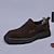 baratos Mocassins de couro premium-mocassins masculinos de camurça e couro bovino - sapatos sociais casuais clássicos para uso profissional e formal