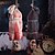 abordables Halloween-Decoraciones aterradoras de Halloween colgando un cadáver de capullo, un cadáver de calavera sangrienta animada con ojos brillantes &amp;Sonido espeluznante para accesorios de fiesta de casas embrujadas,
