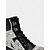baratos Festa da Vida Noturna-Botas plataforma de combate femininas com strass - botas de cano curto brilhantes com cadarço e sola grossa para festas e saídas à noite &amp;moda de festival