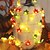 baratos Luzes interiores a pilhas e USB-Iluminação LED de Ação de Graças Luzes de Outono Abóbora 3D Folha de Bordo Bolota 2M 20LEDs Luzes de Cordão Alimentadas por Bateria Halloween Decoração de Festa Jardim Familiar Terraço Cerca