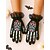 cheap Halloween Accessories-Women's Halloween Skeleton Gloves – Black Lace Cuff Sugar Skull Printed Costume Accessories for Party, Cosplay and Nightlife