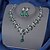 abordables Parures de Bijoux-Parure de bijoux 2 Vert Strass Alliage 1 Collier Boucles d&#039;oreilles Femmes Élégant ancien Mode Le style rétro Classique Parure de Bijoux Pour Mariage Soirée Saint-Valentin