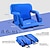 cheap Camping Equipment-Stadium Seating for Bleachers with Back Support and Thick Padded Cushion, 24 Inch Extra Wide Portable Reclining Folding Chair with Optional Arms, 4 Pockets and Shoulder Straps