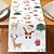 voordelige Kerstkeuken-Kerst Linnen Tafelkleed Vakantie Cartoon Kerstman  Sneeuwvlokprint Tafelkleed Eettafel Decor Woonkamer  Aanrecht Feestdecoratie