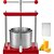 abordables Fournitures pour la maison-Pressoir à vin, pressoir à raisin pour la vinification, machine à presser le vin avec deux fûts en acier inoxydable, presse à vin, fromage, fruits et légumes avec poignée à boule de puissance &amp;Plaque