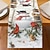 voordelige Kerstkeuken-Kerst Linnen Tafelkleed Vakantie Cartoon Kerstman  Sneeuwvlokprint Tafelkleed Eettafel Decor Woonkamer  Aanrecht Feestdecoratie