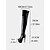 abordables Bottes de plate-forme-Bottes à plateforme hautes en cuir verni noir pour femmes - talons aiguilles sexy au-dessus du genou pour les soirées et les tenues de Noël