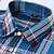 abordables Diseño Geométrico-camisa de vestir de hombre camisa casual camisa de cuadros a cuadros estampados gráficos cuello cuadrado amarillo claro rosa claro negro / gris blanco / verde azul marino casual diario manga corta