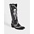 abordables Pour les femmes-Bottes de cowboy brodées squelette d&#039;Halloween pour femmes – bottes hautes gothiques western pour fêtes costumées, festivals effrayants et style urbain nocturne
