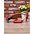 baratos Sapatos de Dança Latina-Sapatos de dança de salão femininos com tiras cruzadas vermelhas e saltos com estampa de cobra - sapatos profissionais de tango latino salsa para festas de Gatsby e eventos elegantes de dança de salão