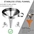 cheap Kitchen Utensils &amp; Gadgets-Stainless Steel Kitchen Funnel with 2 Detachable Strainers Multi-Use Premium Metal Food Grade Cooking Funnels with 2 Removable Strainer Filter for Transferring Liquid or Dry ingredients Oils
