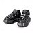 baratos Para mulheres-Tênis plataforma gótico feminino com detalhes em metal - sapatos grossos de amarrar estilo punk para festa de Halloween