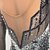 baratos Vestidos de Patinação Artística-Vestidos para Patinação Artística Mulheres Para Meninas Patinação no Gelo Vestidos Preto Patchwork Sem costas Com Transparência Elasticidade Alta Treino Competição Roupa para Patinação Clássico