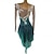 cheap Figure Skating Dresses-Figure Skating Dress Women's Girls' Ice Skating Dress Green Open Back Asymmetric Hem Mesh High Elasticity Training Competition Skating Wear Classic Crystal / Rhinestone Long Sleeve Ice Skating Figure