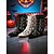 levne Pro ženy-Dámské černé gotické kotníkové boty s přezkou – lakované kožené bojové boty s ostrou špičkou a robustními podpatky na halloweenskou párty, streetwear a večerní vycházky