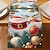 voordelige Kerstkeuken-Kerst Linnen Tafelkleed Vakantie Cartoon Kerstman  Sneeuwvlokprint Tafelkleed Eettafel Decor Woonkamer  Aanrecht Feestdecoratie