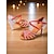 baratos Sapatos de Dança Latina-Sapatos de dança latina de salto alto aberto de cetim vermelho feminino com detalhes em strass, design elegante e brilhante, perfeitos para festas de Gatsby e bailes de dança
