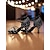 baratos Sapatos de Dança Latina-Sapatos de dança femininos com tiras e strass pretos - saltos latinos de salão Gatsby dos anos 1920 para festa &amp; desempenho