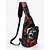 billiga påsar-Herr Crossbody-väska Bröstväska Crossbody-väska Polyester Utomhus Halloween Ledigt / vardag Dragkedja Tryck Stor kapacitet Lättvikt Multi Carry Dödskalle Svart och guld Svart / röd Grön