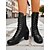 cheap Ankle Boots-Women's Vintage Style Lace-Up Faux Leather  Ankle Boots with Block Heel,Perfect for Casual &amp; Retro Outfits.