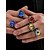 abordables Accessoires d&#039;Halloween-Bague en alliage œil de dragon pour homme, style gothique punk, bijou réglable œil de monstre pour cosplay, fêtes et festivals
