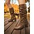 preiswerte Slouch-Stiefel-Braune Damen-Stiefel aus Kunstleder mit seitlichem Reißverschluss und Schnallenriemen, Vintage-Stiefel im lässigen Blockabsatz für Herbst, Winter, Outdoor und den Alltag