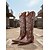 billige Cowboy og vestlige støvler-Dame Støvler Cowboy Western støvler Cowgirl-støvler utendørs Daglig Ensfarget Støvler til midt på leggen Broderi Tykk hæl Spisstå Elegant Årgang Luksuriøs PU Lær Slippers Svart Brun Beige