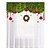 cheap Christmas Kitchen-Modern Minimalist Christmas Digital Print Sheer Curtains, Home Decoration, Light-Transmitting Polyester Fabric Drapes