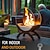 abordables Equipo de Camping-Chimenea de sobremesa grande de vidrio redondo de 48 cm de alto, portátil, con recipiente para fuego, de combustión limpia, de bioetanol, sin ventilación, ideal para fiestas, eventos en patios,