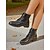 cheap Combat Boots-Women's Brown Lace-Up Combat Ankle Boots, Faux Leather Outdoor Casual Shoes for Work, Everyday Walking and Fall Outfits