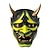 billige Masker-Skræk Uhyggeligt Maske Japansk Oni-maske Samurai dæmon Full Face Voksne Unisex Halloween Karneval Fest Ydeevne Nemme Halloween kostumer Klæd dig ud