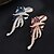 baratos Pregadeiras e Pins-Broches Clássico Retro Flor Elegante Moda Broche Jóias Azul Roxo Para Casamento Festa Presente Noivado Baile de Formatura Festival