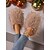 baratos Chinelos de mulher-Pantufas femininas felpudas e fofinhas – chinelos quentes e aconchegantes para uso interno com design macio e felpudo para o inverno e conforto doméstico
