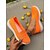 cheap Women's Sneakers-Women's Bright Orange Flyknit Slip-On Sneakers – Lightweight Breathable Walking Shoes for Daily Casual and Travel
