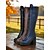 abordables Botas para montar-Botas negras con plataforma hasta la rodilla y cordones para mujer: botas góticas de piel sintética con tacón grueso para otoño e invierno, ropa de calle, atuendos diarios y moda de Halloween.