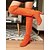 economico Stivali alla moda-stivali da donna alla moda in pelle scamosciata arancione sopra il ginocchio – scarpe alte fino alla coscia con tacco spesso, stile retrò audace per festival, cosplay di Halloween, feste e streetwear