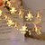 abordables Éclairage intérieur sur batterie et USB-Guirlandes lumineuses féeriques Elk en flocons de neige 10/20/40LEDs Lumières de guirlande de mariage Alimentées par batterie pour Décoration d'ambiance de fête de vacances