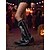 abordables Pour les femmes-Bottes de cowboy brodées squelette d&#039;Halloween pour femmes – bottes hautes gothiques western pour fêtes costumées, festivals effrayants et style urbain nocturne