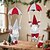 baratos Ornamentos-Papai Noel divertido paraquedas com vermelho &amp;enfeite pendurado em tecido de guarda-chuva branco com barba fofa e olhos expressivos &amp;chapéu de pompom preto ideal para decoração de lareira, presente de