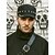 preiswerte Halloween-Zubehör-Herren-Halloweenhut mit Totenkopf-Verzierung – Gothic-Punk-Kappe aus Baumwolle für Partys, Konzerte und Cosplay