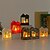 preiswerte Weihnachtsbeleuchtung für den Innenbereich-1 Stück 12,2 * 8,9CM Weihnachtsretro kleine hausförmige LED-Elektronikerkerze Nachtlicht Schreibtisch Weihnachtsstil Ornamentlicht LR1130 * 3 Batterie