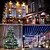 baratos Luzes solares de corda-luz solar à prova d&#039;água ao ar livre com luz solar LED 5m-20leds 7m-50leds 12mm-100leds 22m-200leds luz de fada do natal iluminação do feriado luzes da árvore festa de casamento jardim da árvore de