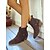 economico Stivali alla caviglia-stivaletti da donna in finta pelle scamosciata color cachi con cinturino e fibbia, stivaletti bassi con tacco a blocco in stile western per abbigliamento casual